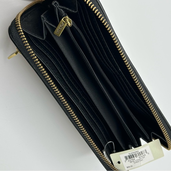 Fossil RFID Logan Zip Wallet Cheetah - Picture 5 of 6